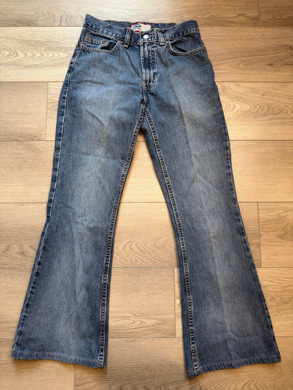 Y2K 2000's Vintage Old Navy Loose Flare Blue Cotton Jeans size 4